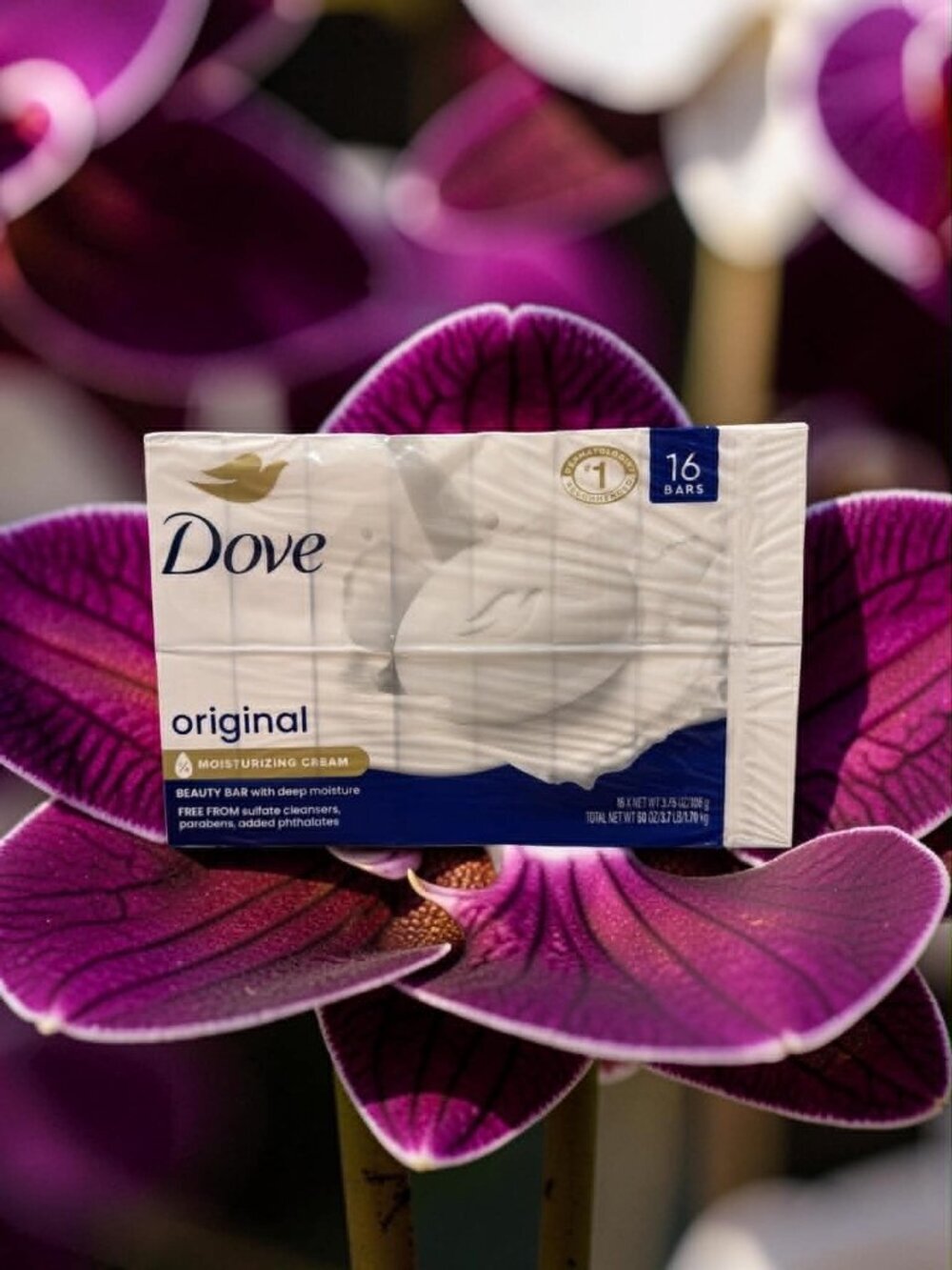 Dove Original Moisturing Cream Soap 3.75 oz, 16 Bars